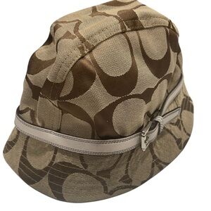 Coach Hat in Tan and Brown EUC M/L